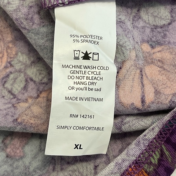 Lularoe Floral prints Short Sleeves Midi Dress Size XL - Picture 6 of 8